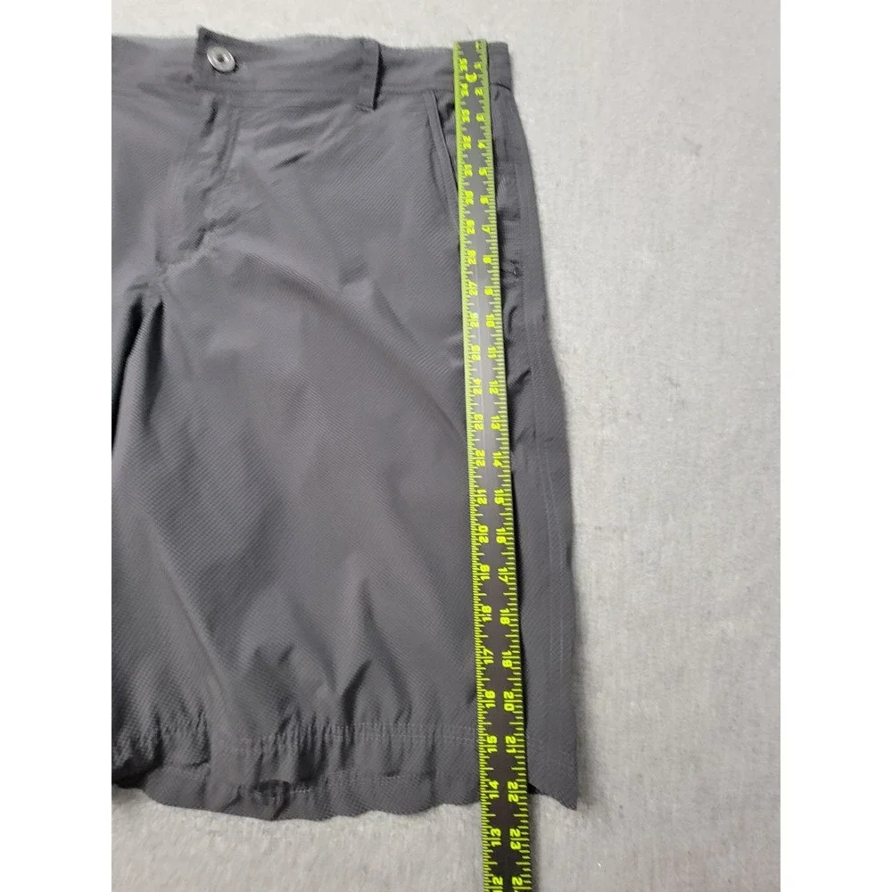 Lululemon‎ Shorts Mens Gray Micro Check Slash Pocket Hiking Outdoor